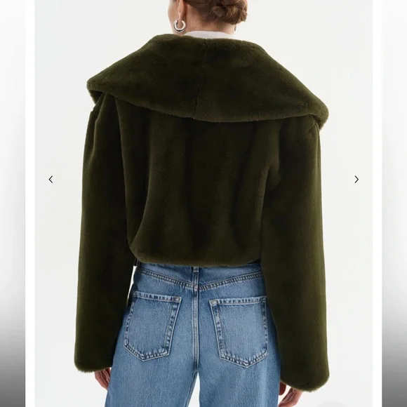 LAMARQUE Danika Faux Fur Crop Jacket - Picture 2 of 3